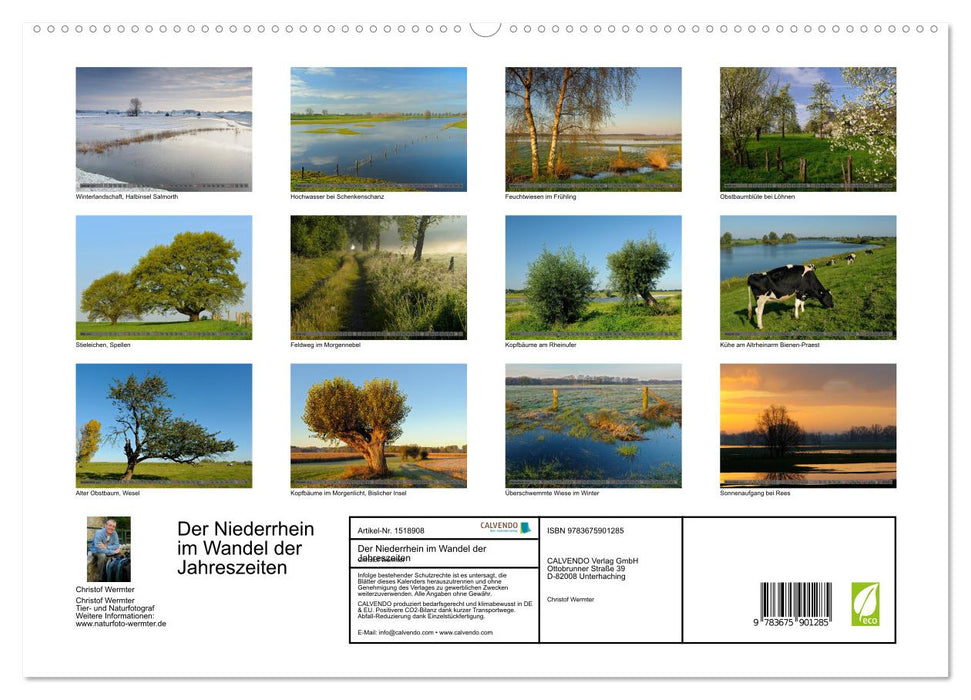 Der Niederrhein im Wandel der Jahreszeiten (CALVENDO Premium Wandkalender 2024)