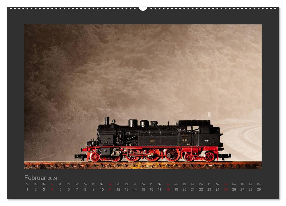 Dampflokomotiven in Spur N (CALVENDO Premium Wandkalender 2024)