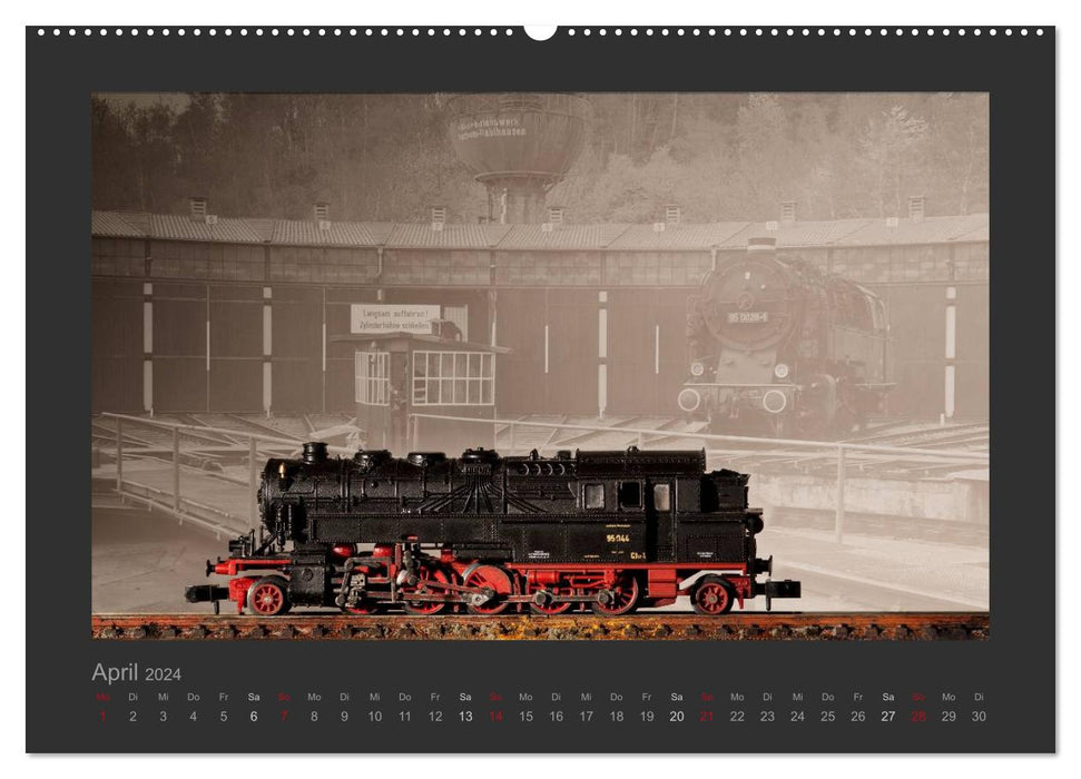 Dampflokomotiven in Spur N (CALVENDO Premium Wandkalender 2024)