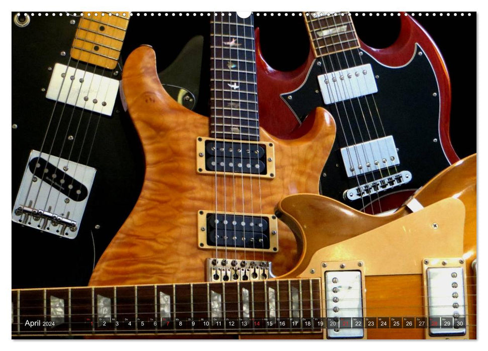 Gitarren Snapshots (CALVENDO Premium Wandkalender 2024)