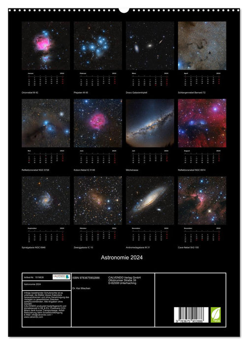 Astronomie 2024 (CALVENDO Premium Wandkalender 2024)