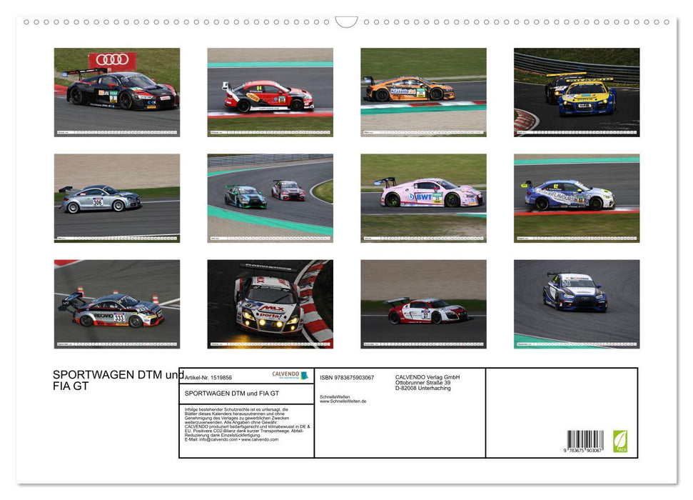 SPORTWAGEN DTM und FIA GT (CALVENDO Wandkalender 2024)