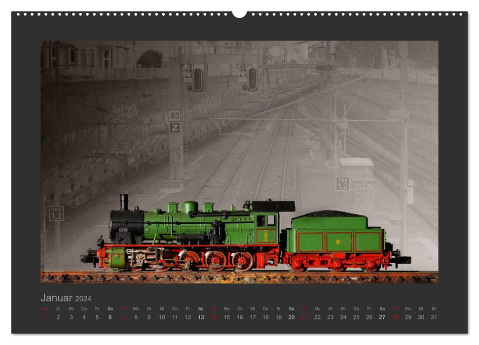 Dampflokomotiven in Spur N (CALVENDO Wandkalender 2024)