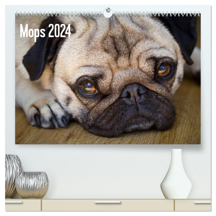 Mops 2024 (CALVENDO Premium Wandkalender 2024)