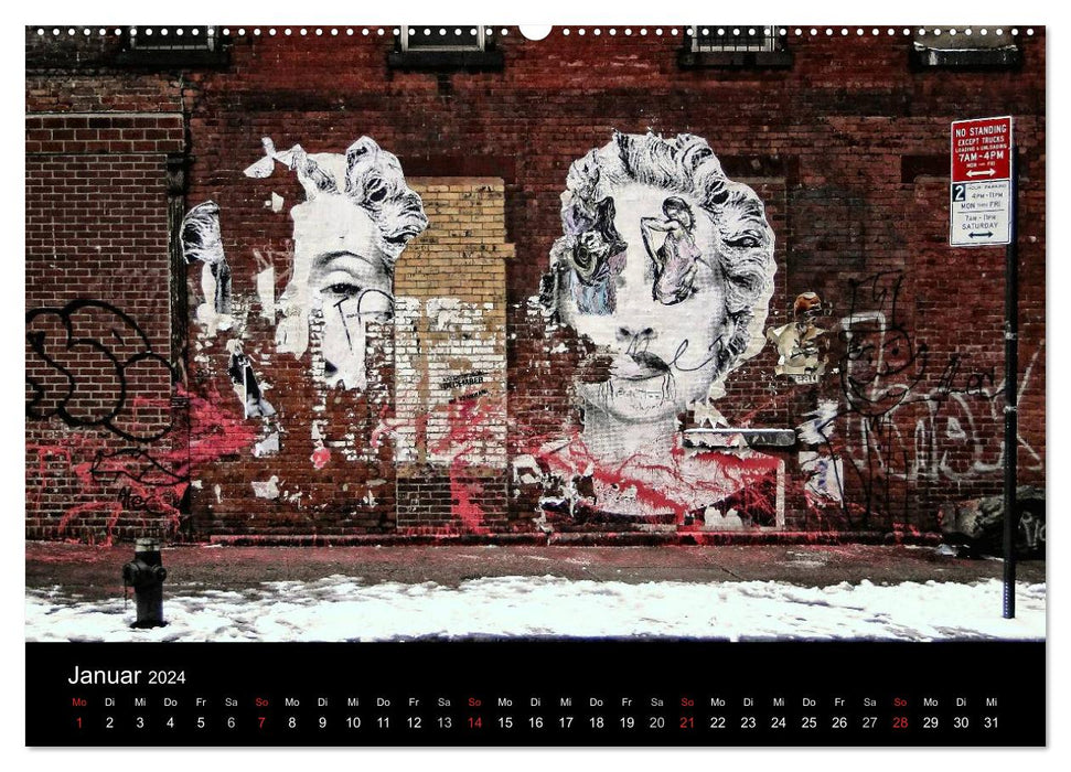 New York Street Art Kalender (CALVENDO Premium Wandkalender 2024)