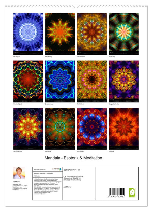 Mandala - Esoterik & Meditation (CALVENDO Premium Wandkalender 2024)
