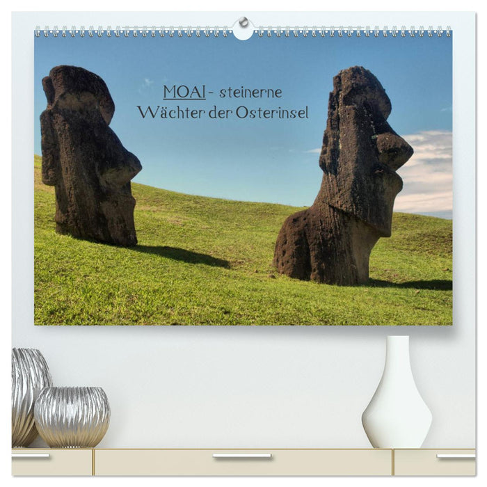 MOAI - steinerne Wächter der Osterinsel (CALVENDO Premium Wandkalender 2024)