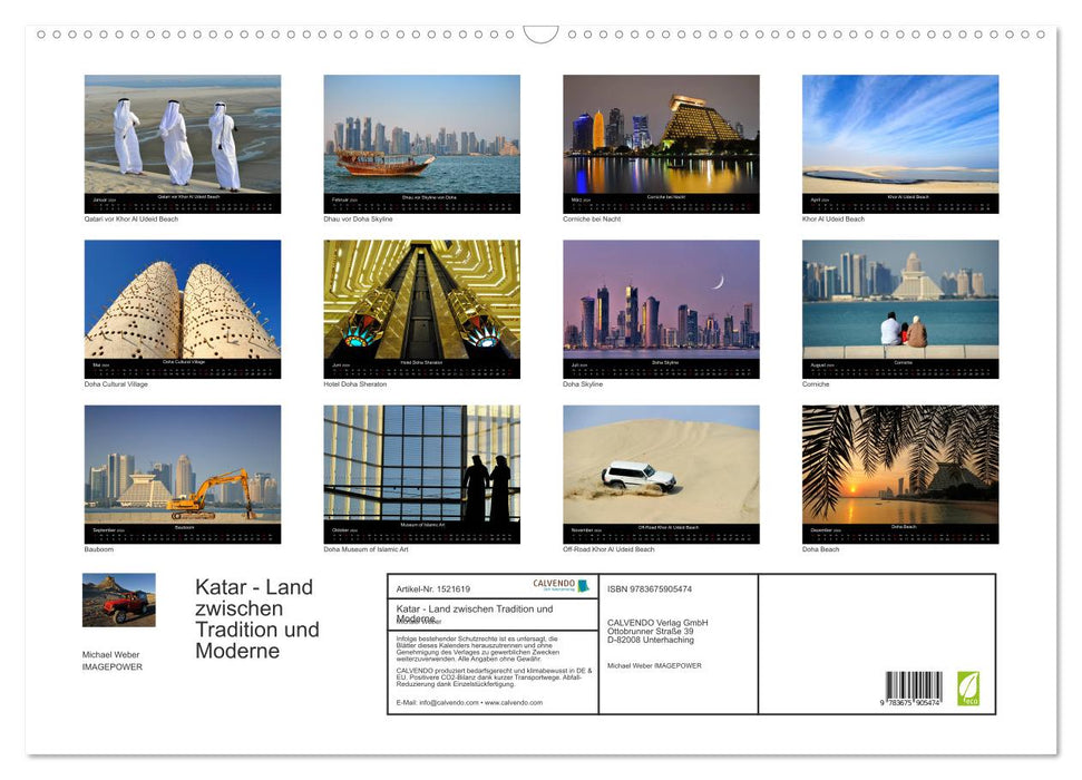 Katar - Land zwischen Tradition und Moderne (CALVENDO Wandkalender 2024)