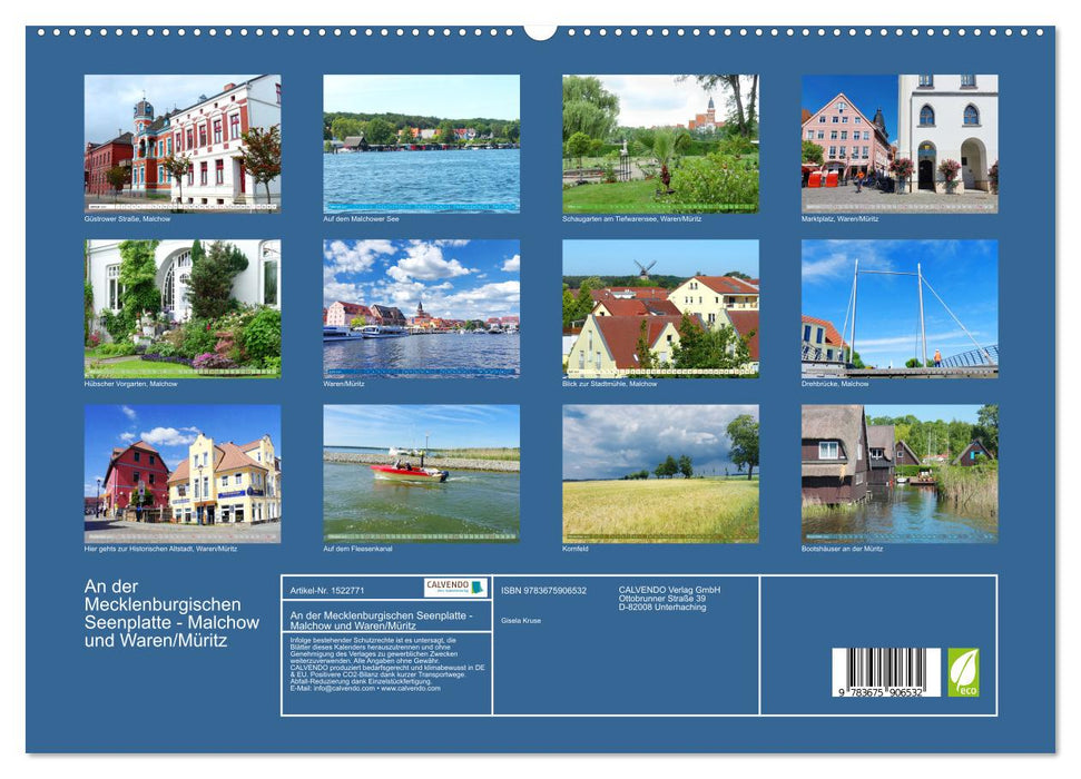 An der Mecklenburgischen Seenplatte Malchow und Waren/Müritz (CALVENDO Premium Wandkalender 2024)