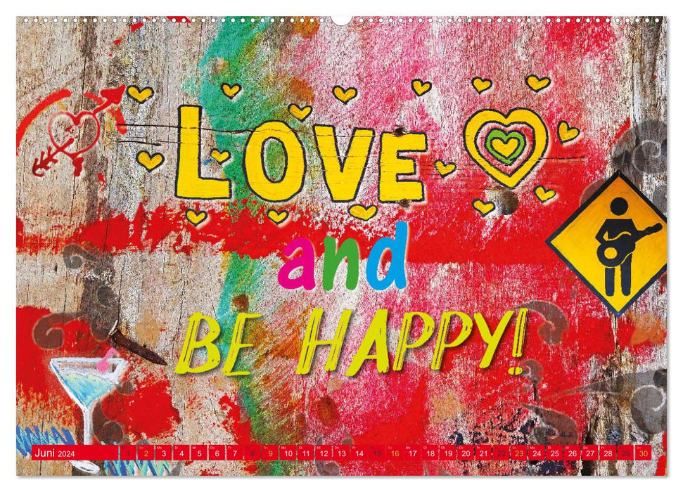 Love and Peace Liebe und Frieden (CALVENDO Premium Wandkalender 2024)