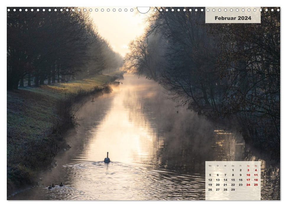 Ein Jahr Niederrhein Wiesen und Wälder (CALVENDO Wandkalender 2024)