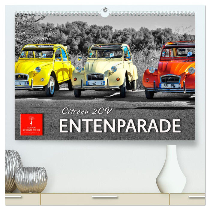 Citroën 2CV - Entenparade (CALVENDO Premium Wandkalender 2024)