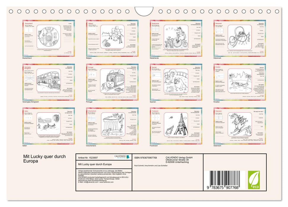 Mit Lucky quer durch Europa (CALVENDO Wandkalender 2024)