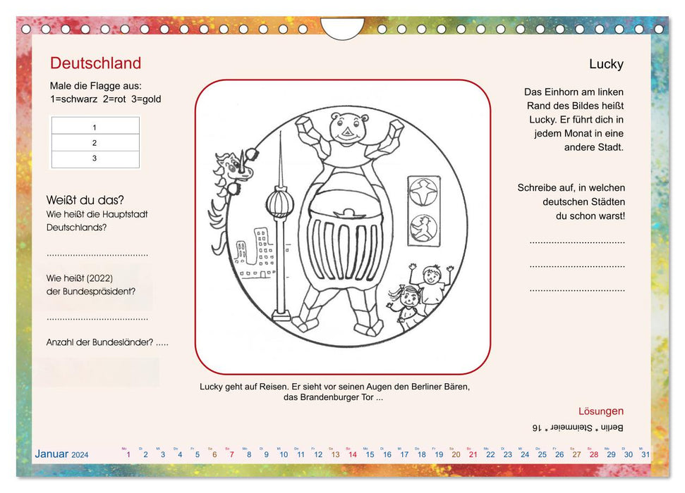 Mit Lucky quer durch Europa (CALVENDO Wandkalender 2024)