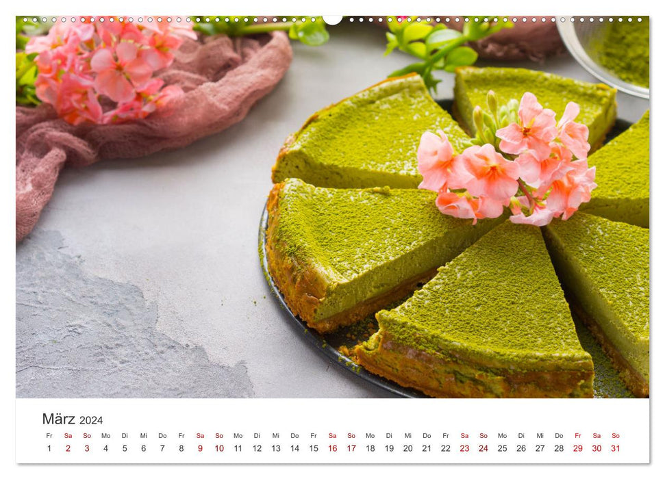 Matcha - Grüner Muntermacher (CALVENDO Premium Wandkalender 2024)
