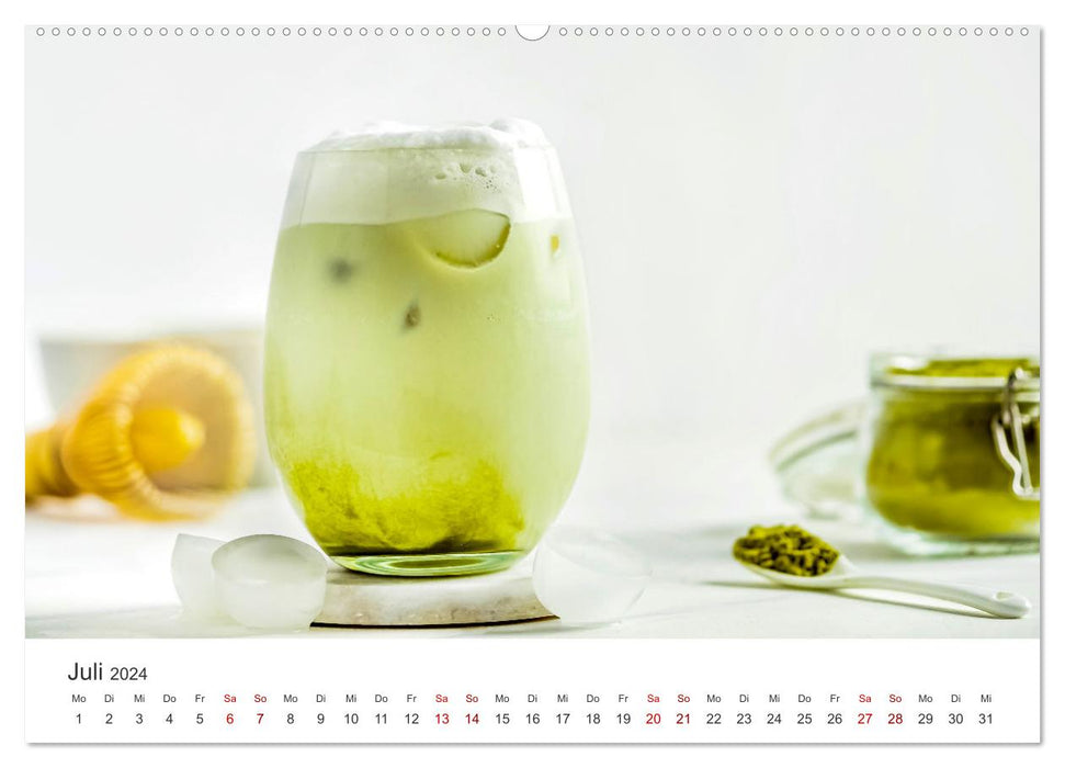 Matcha - Grüner Muntermacher (CALVENDO Premium Wandkalender 2024)