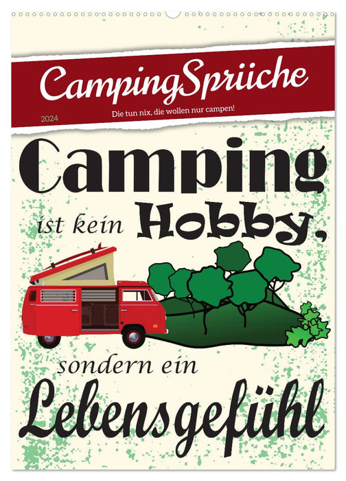 Camping sayings (CALVENDO wall calendar 2024) 