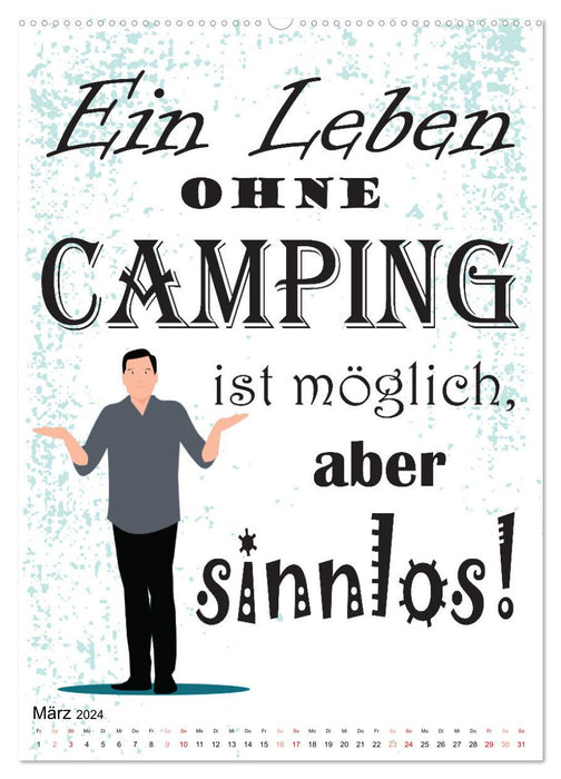 Camping sayings (CALVENDO wall calendar 2024) 