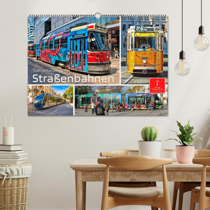 Straßenbahnen - flott unterwegs (CALVENDO Wandkalender 2024)