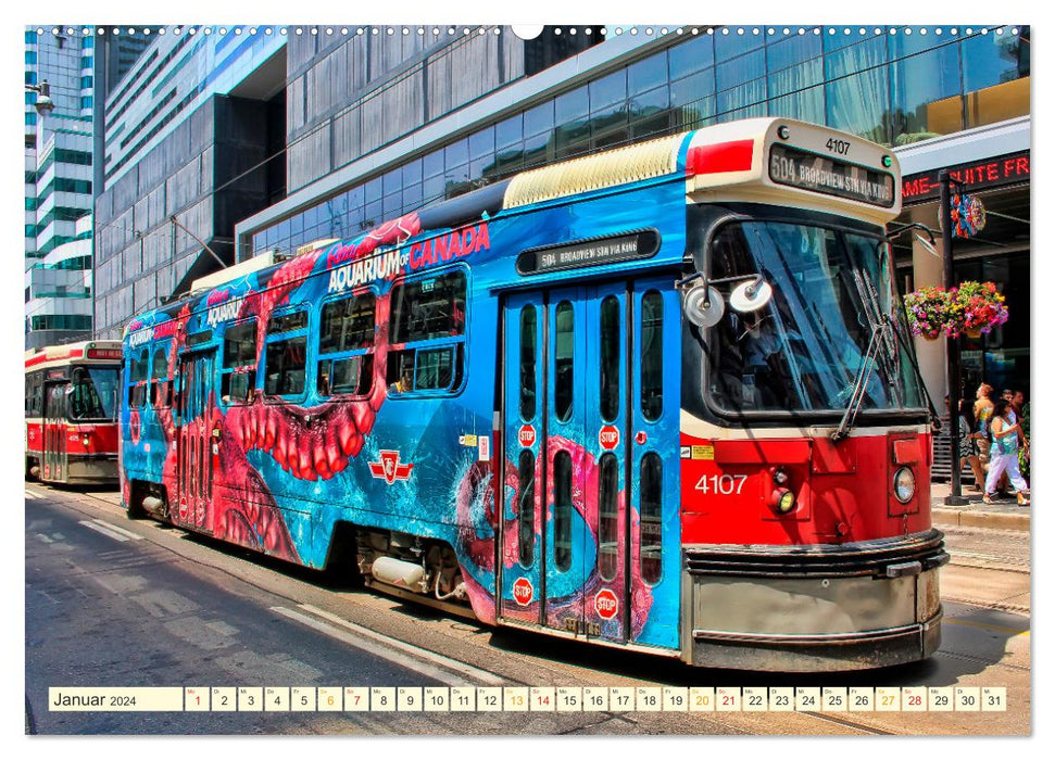 Trams - moving quickly (CALVENDO wall calendar 2024) 