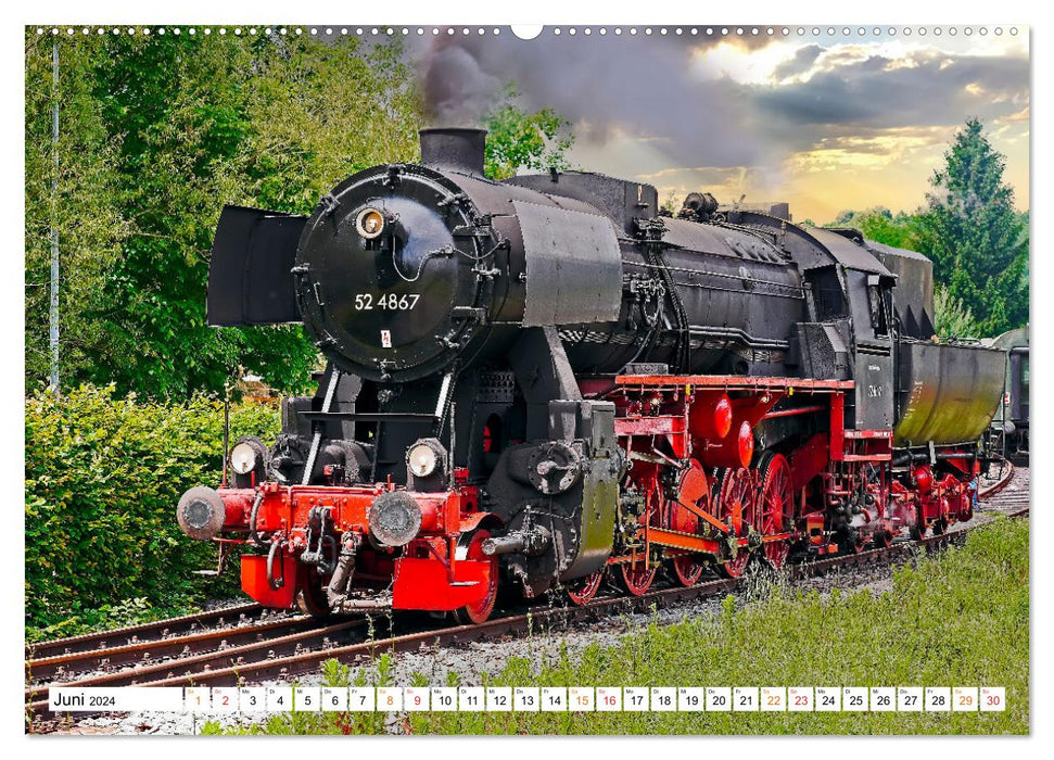 Dampflokomotiven - geliebte Kraftpakete (CALVENDO Wandkalender 2024)