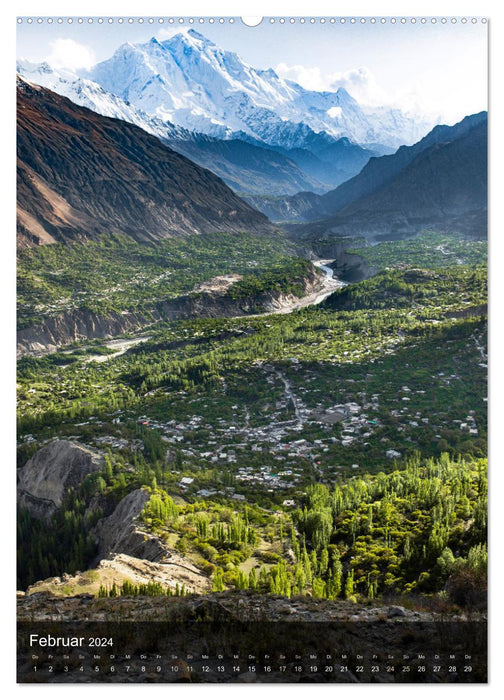 The highest mountain landscapes in the world Himalaya-Karakoram (CALVENDO Premium Wall Calendar 2024) 