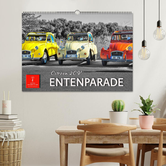 Citroën 2CV - Entenparade (CALVENDO Wandkalender 2024)