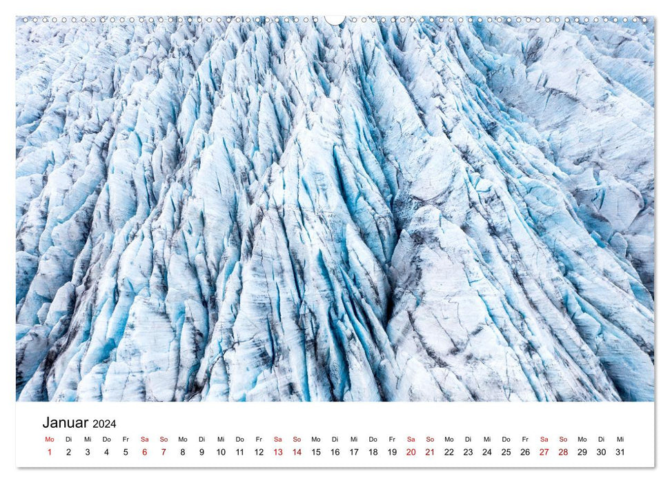 Iceland aerial photos (CALVENDO Premium Wall Calendar 2024) 