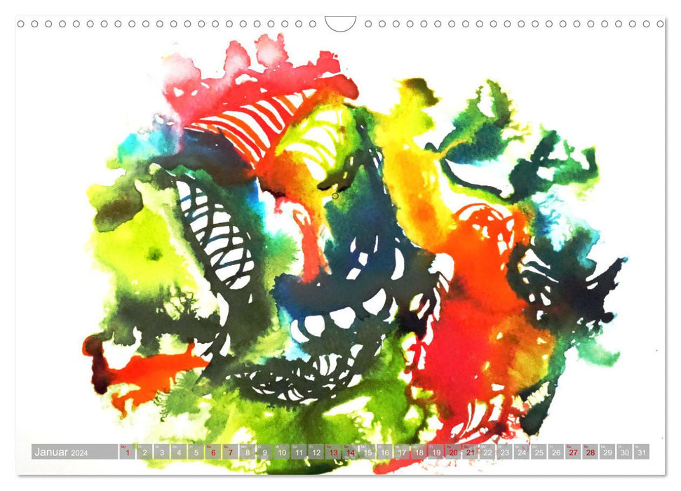 Flux de couleurs (Calendrier mural CALVENDO 2024) 