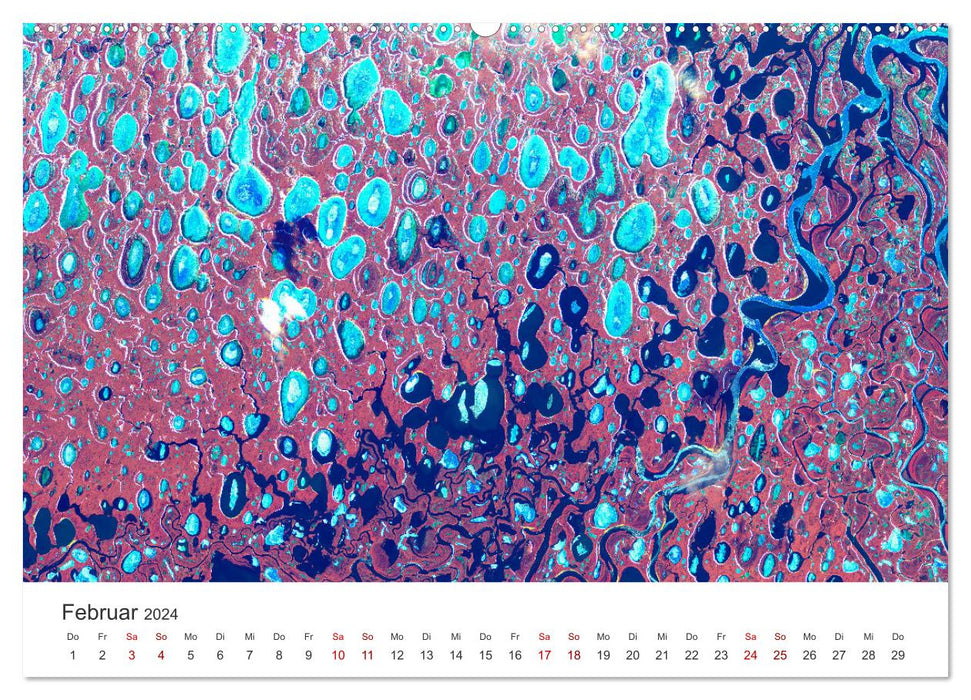 La Terre vue de l'espace (Calendrier mural CALVENDO Premium 2024) 