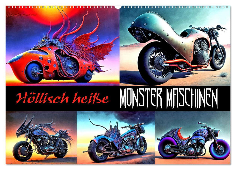 Höllisch heiße Monster Maschinen (CALVENDO Wandkalender 2024)