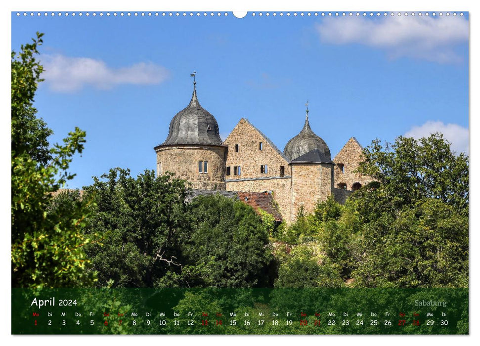 Burgen, Schlösser, Herrenhäuser im Weserbergland (CALVENDO Wandkalender 2024)