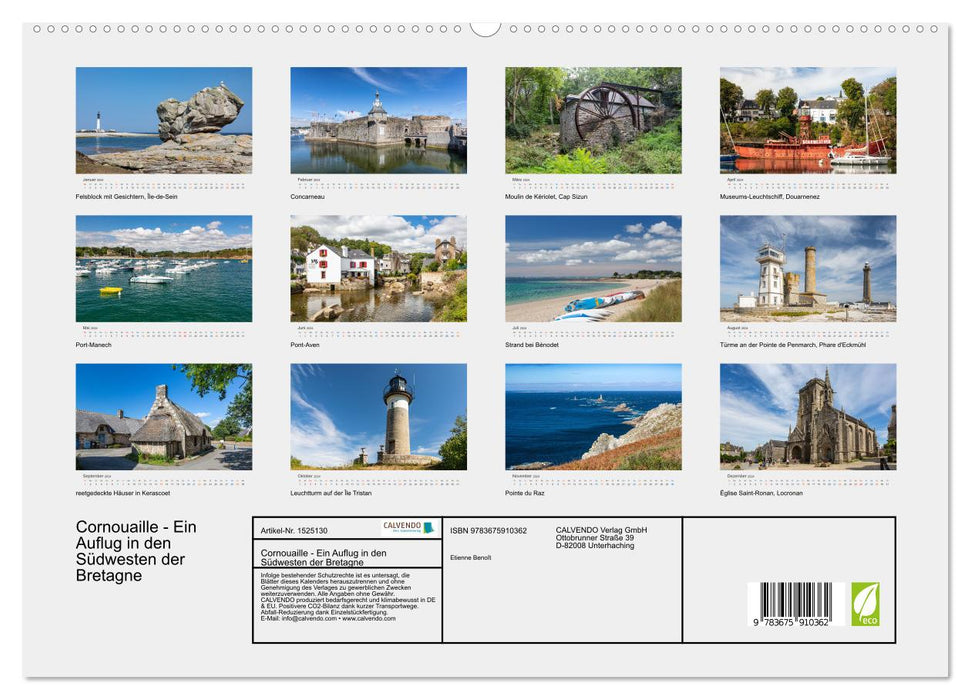 Cornouaille - Ein Ausflug in den Südwesten der Bretagne (CALVENDO Premium Wandkalender 2024)