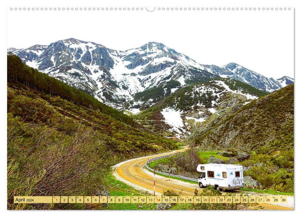 Sur la route en camping-car. Road trip aventure et camping (Calendrier mural CALVENDO Premium 2024) 
