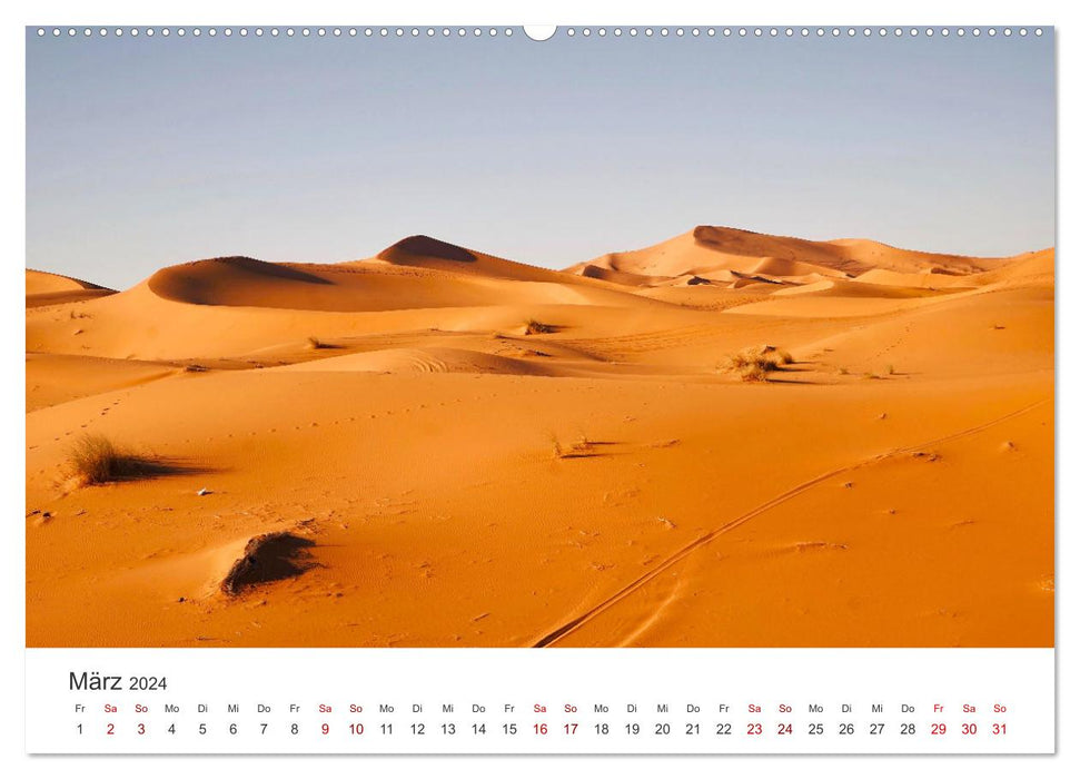 Sahara - Le plus grand désert sec du monde. (Calendrier mural CALVENDO Premium 2024) 