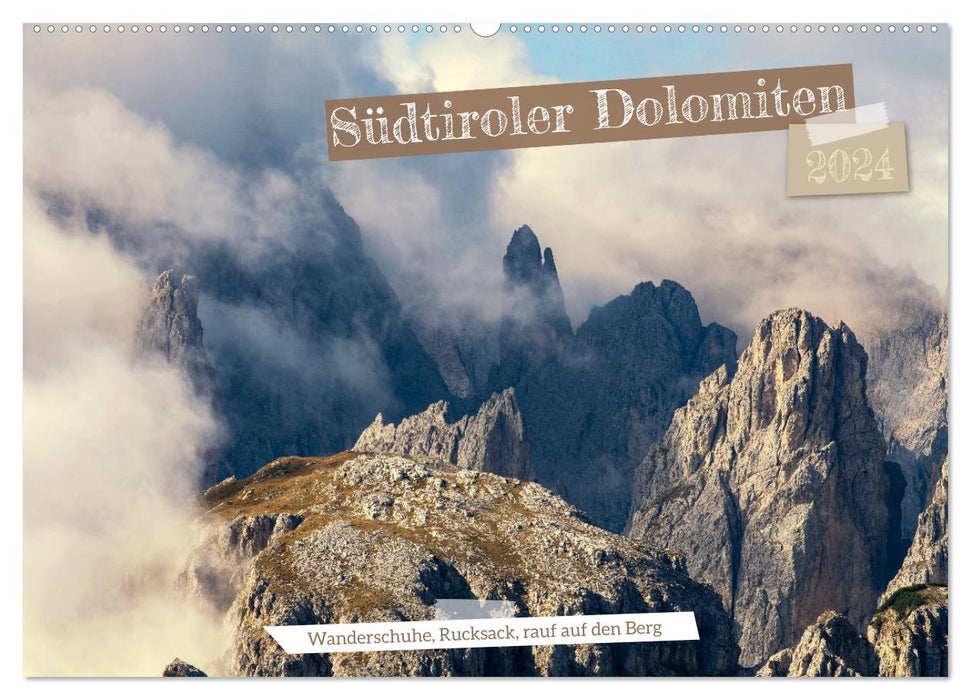 Südtiroler Dolomiten (CALVENDO Wandkalender 2024)