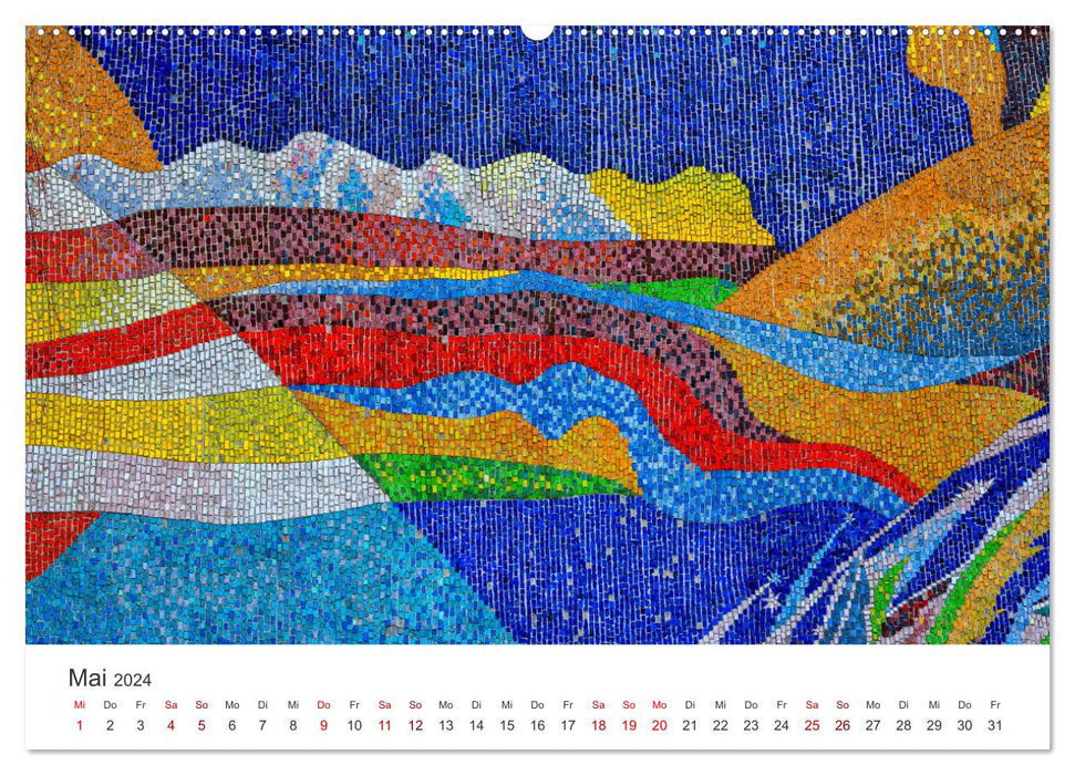 Mosaïques artistiques (Calendrier mural CALVENDO Premium 2024) 