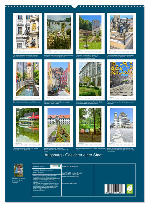 Augsburg - Gesichter einer Stadt (CALVENDO Premium Wandkalender 2024)