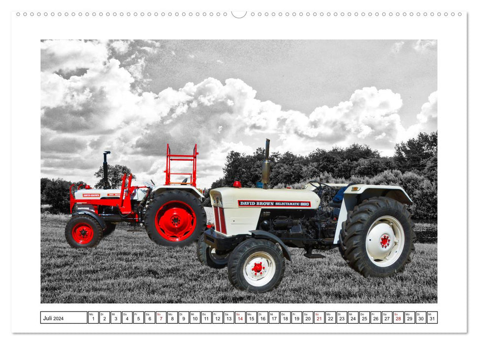 Tracteurs - voitures anciennes de l'étranger (Calendrier mural CALVENDO Premium 2024) 