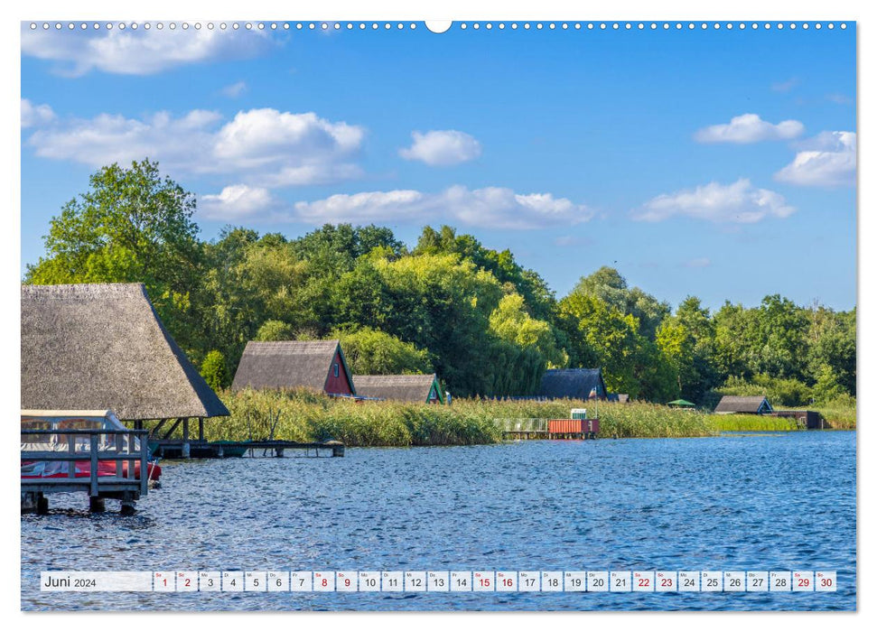 Tour um die großen Seen der Mecklenburgischen Seenplatte (CALVENDO Premium Wandkalender 2024)