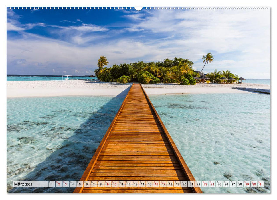 Maldives - Voyagez vers un paradis naturel (Calendrier mural CALVENDO 2024) 