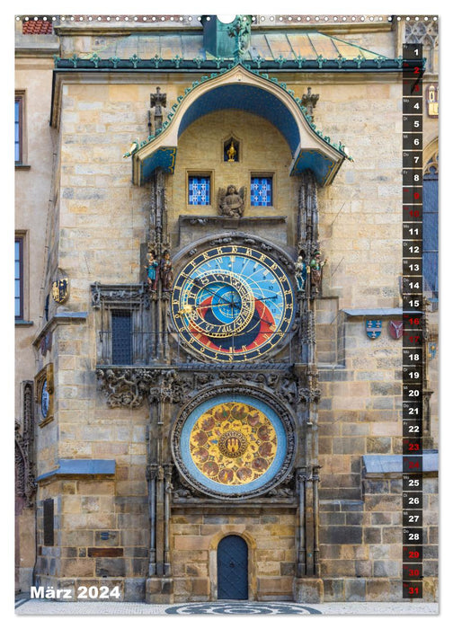 PRAGUE Cœur de la ville historique (Calvendo Premium Calendrier mural 2024) 