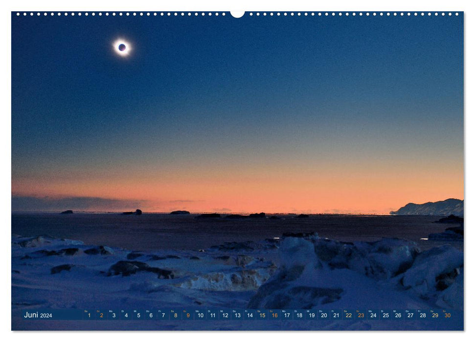 Aurores boréales, comètes, lune de sang : ciel nocturne du monde (Calendrier mural CALVENDO Premium 2024) 