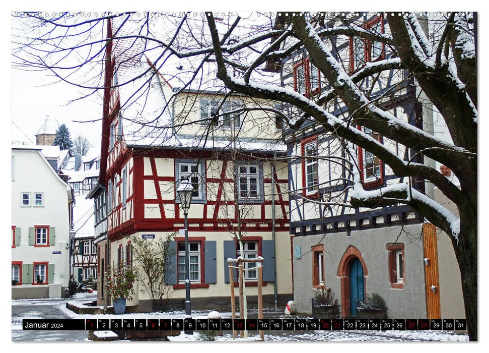 Weinheim - Stadt unter den zwei Burgen (CALVENDO Premium Wandkalender 2024)
