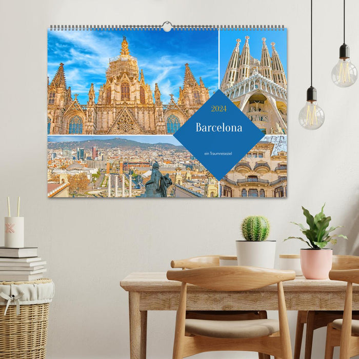 Barcelona - a dream travel destination (CALVENDO wall calendar 2024) 