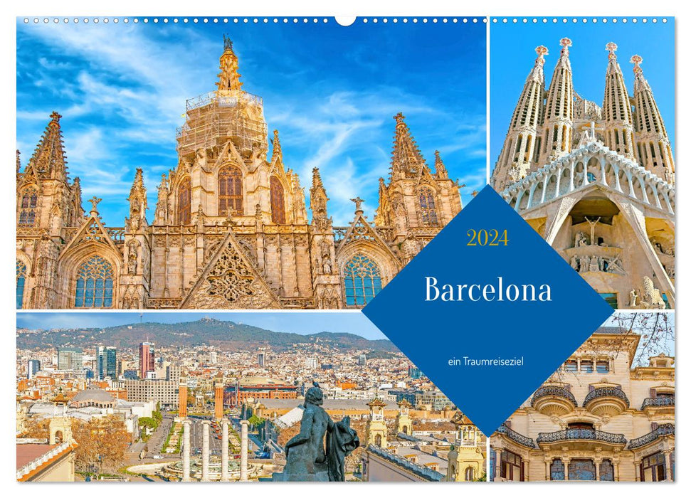 Barcelona - a dream travel destination (CALVENDO wall calendar 2024) 
