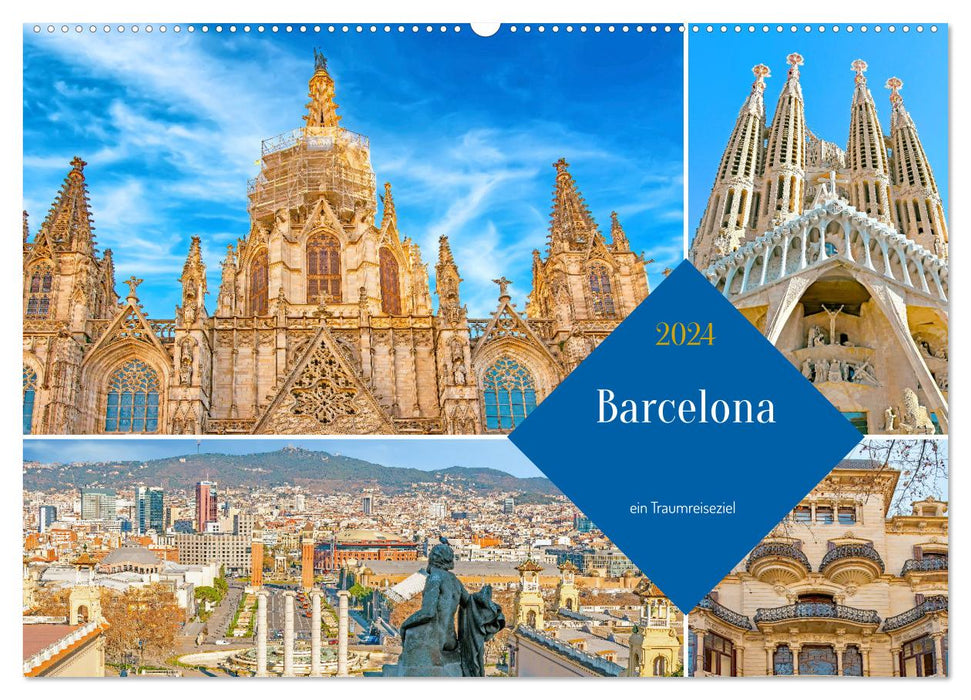 Barcelone - une destination de voyage de rêve (calendrier mural CALVENDO 2024) 