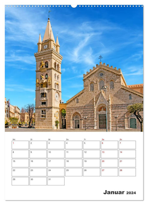 Messina - Reiseplaner (CALVENDO Premium Wandkalender 2024)