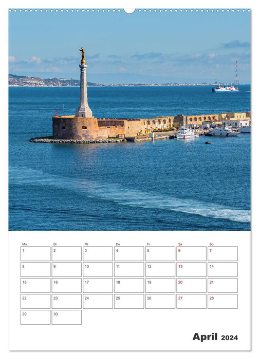 Messina - Reiseplaner (CALVENDO Premium Wandkalender 2024)