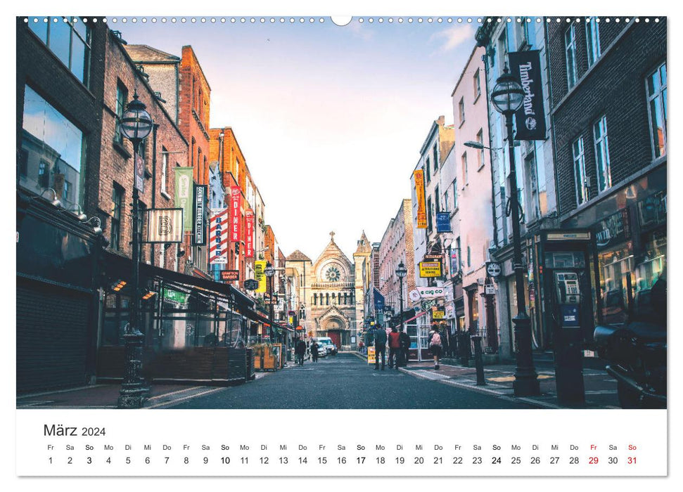 Dublin - l'impressionnante capitale de l'Irlande. (Calendrier mural CALVENDO 2024) 